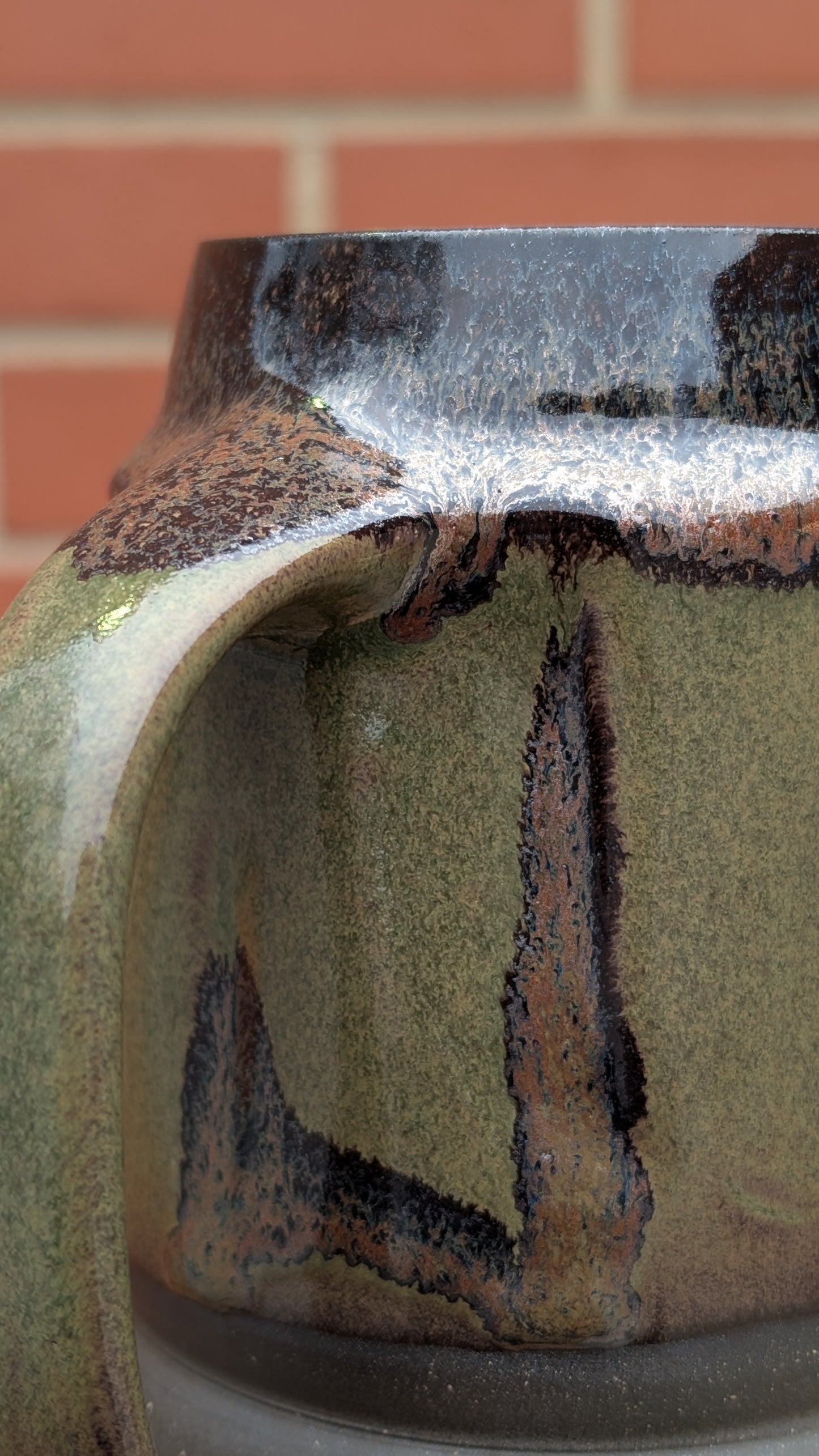 Large Green Funky Bumpy Mug