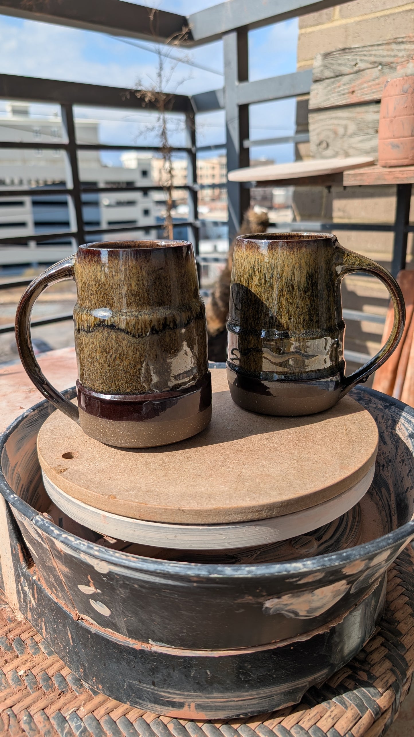 Large Bronze Drip Mug