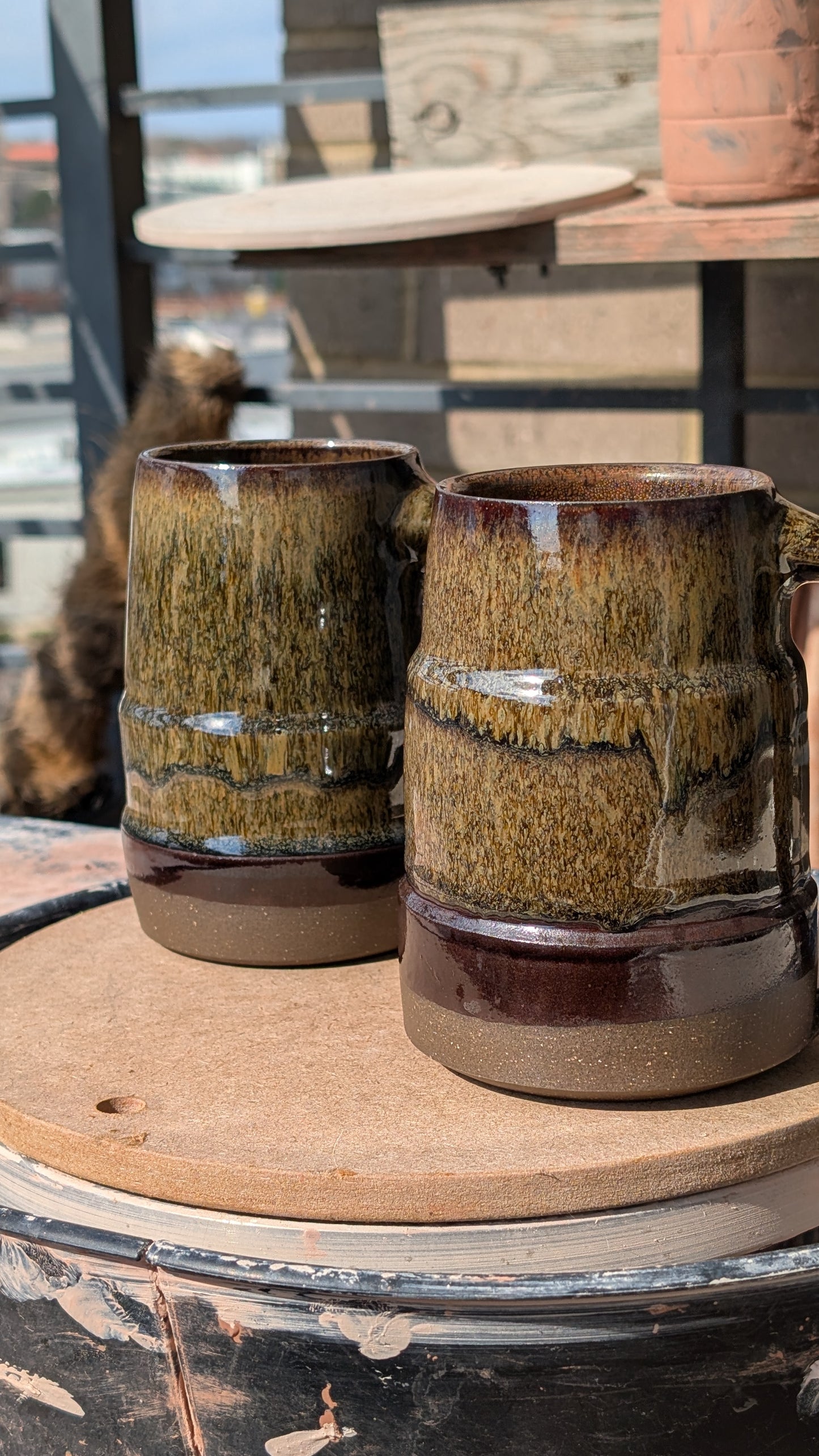 Large Bronze Drip Mug