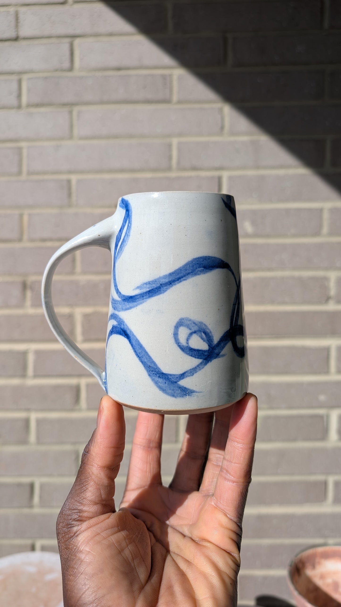 Small Indigo Ribbon Mug
