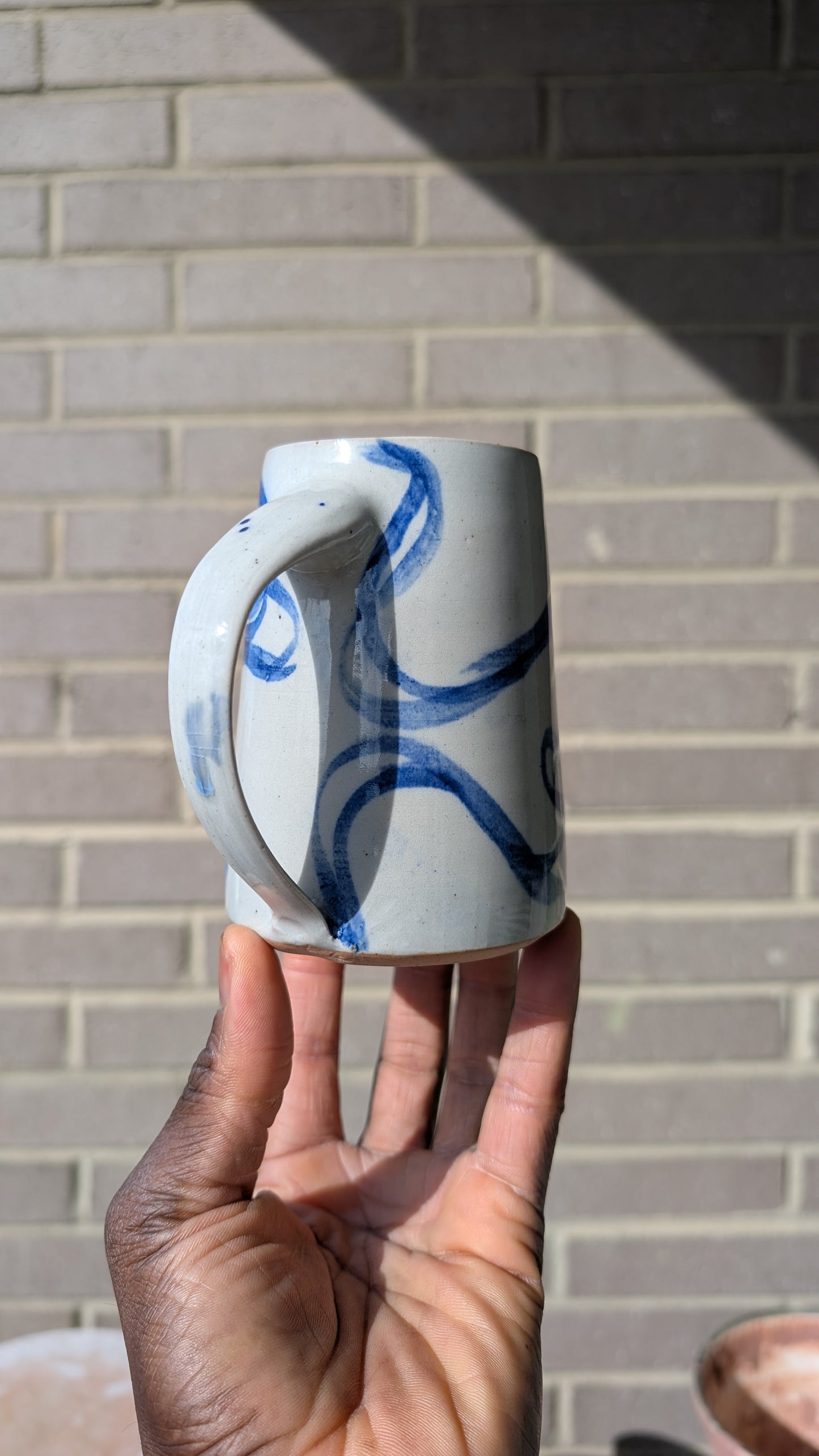Small Indigo Ribbon Mug