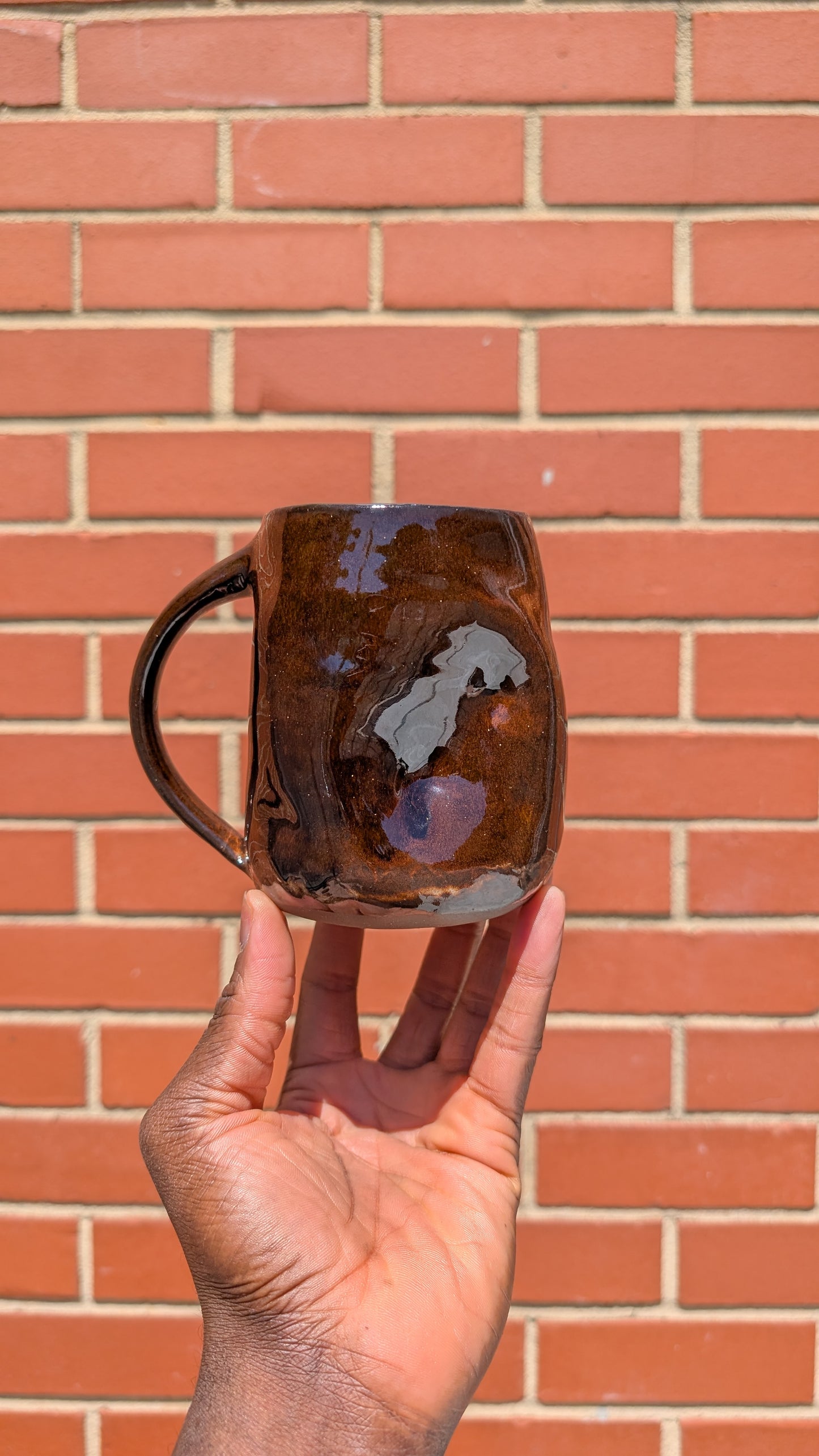 Large Glassy Folds Mug