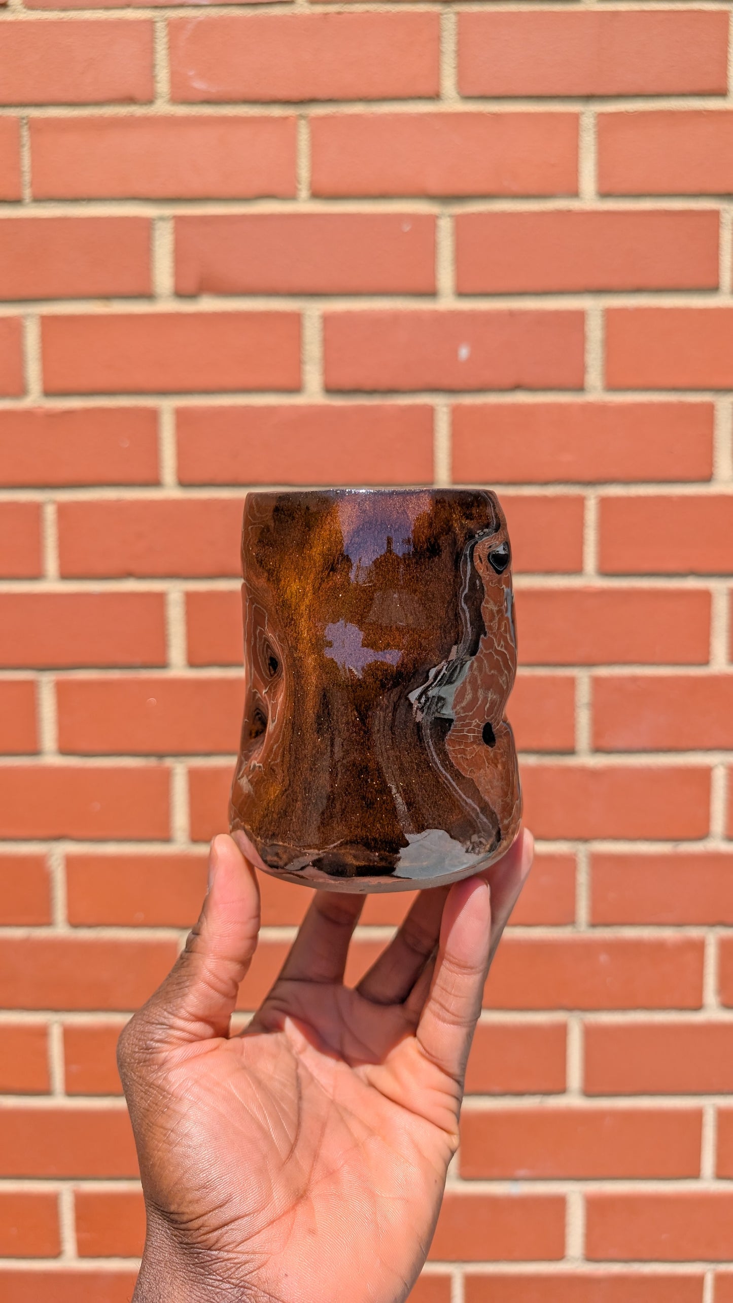 Large Glassy Folds Mug