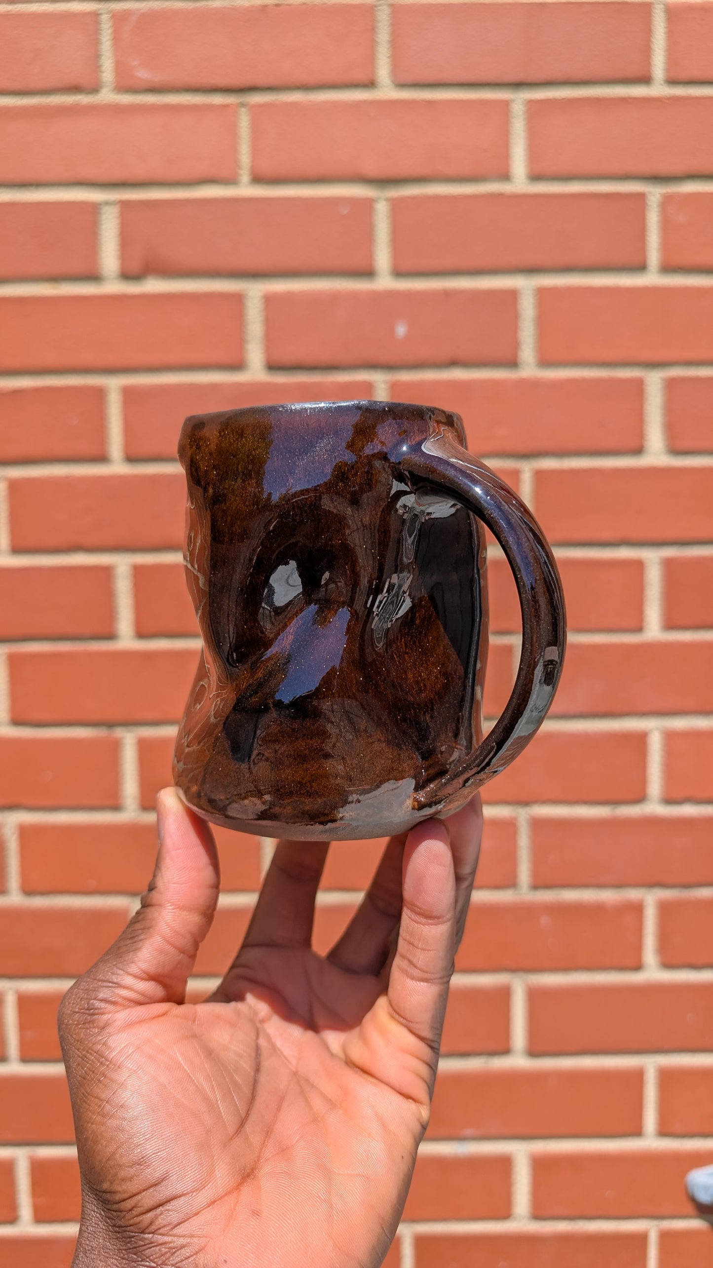 Large Glassy Folds Mug