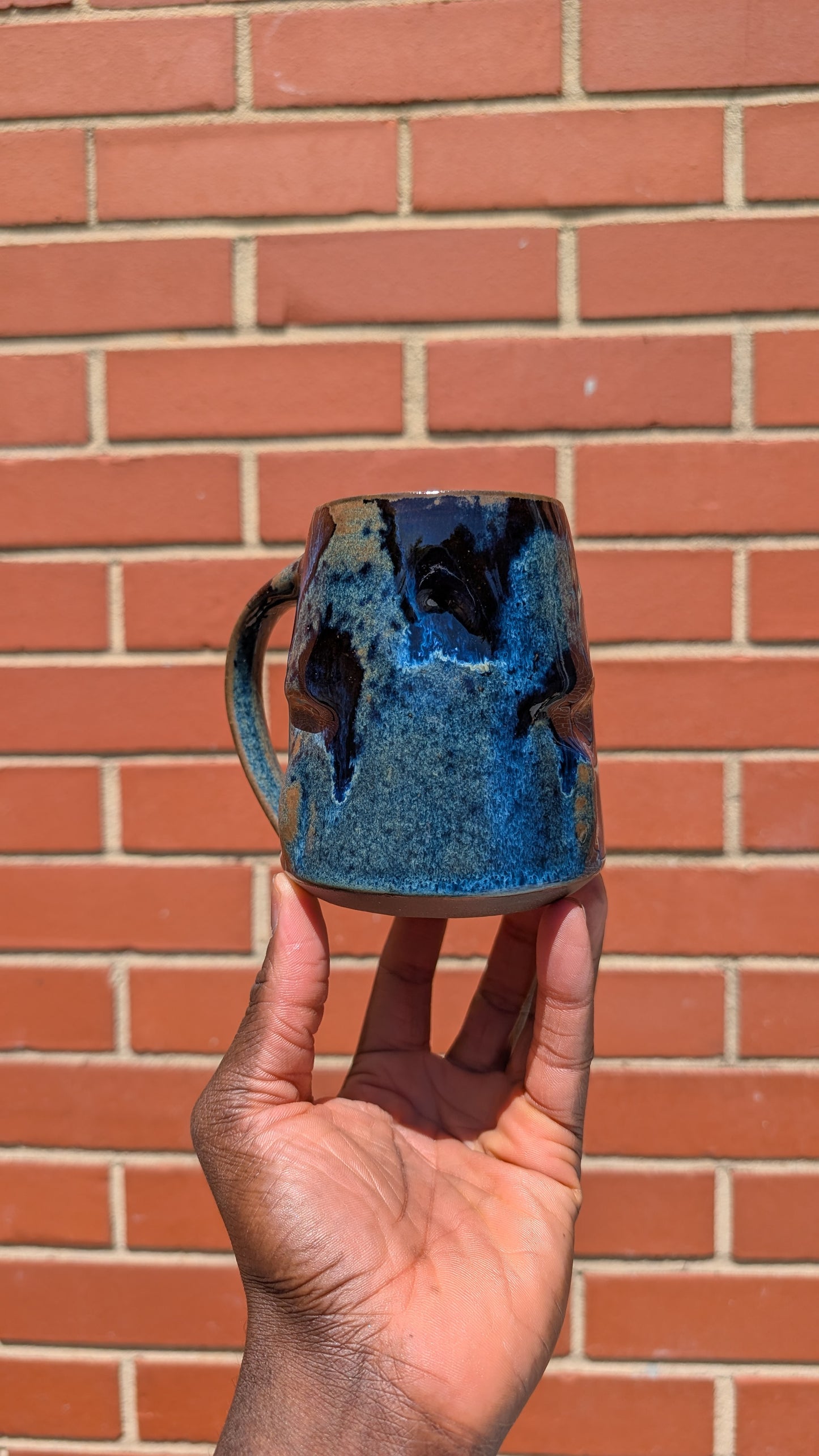 Medium Deep Blue Drips Mug
