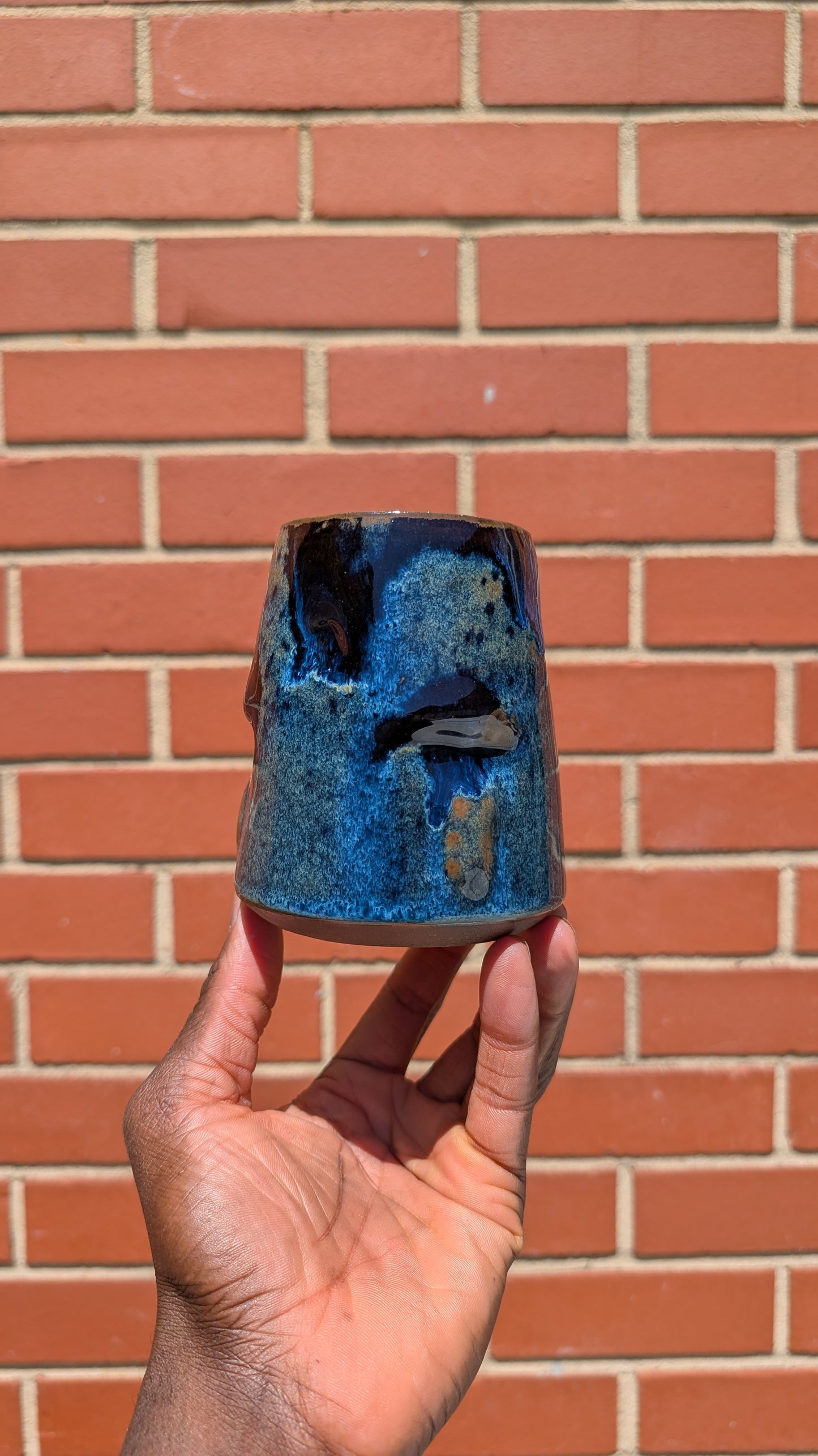 Medium Deep Blue Drips Mug