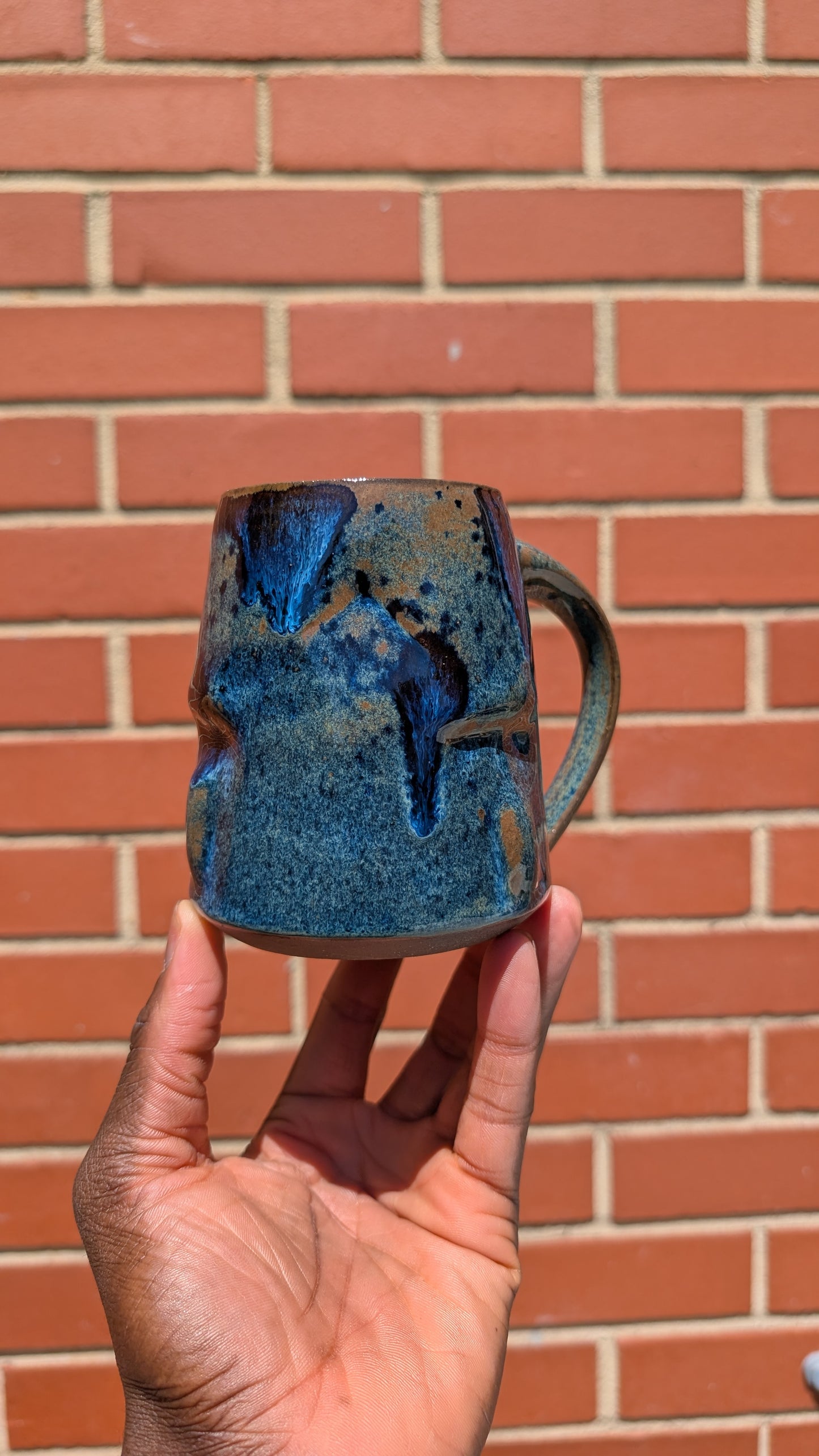 Medium Deep Blue Drips Mug