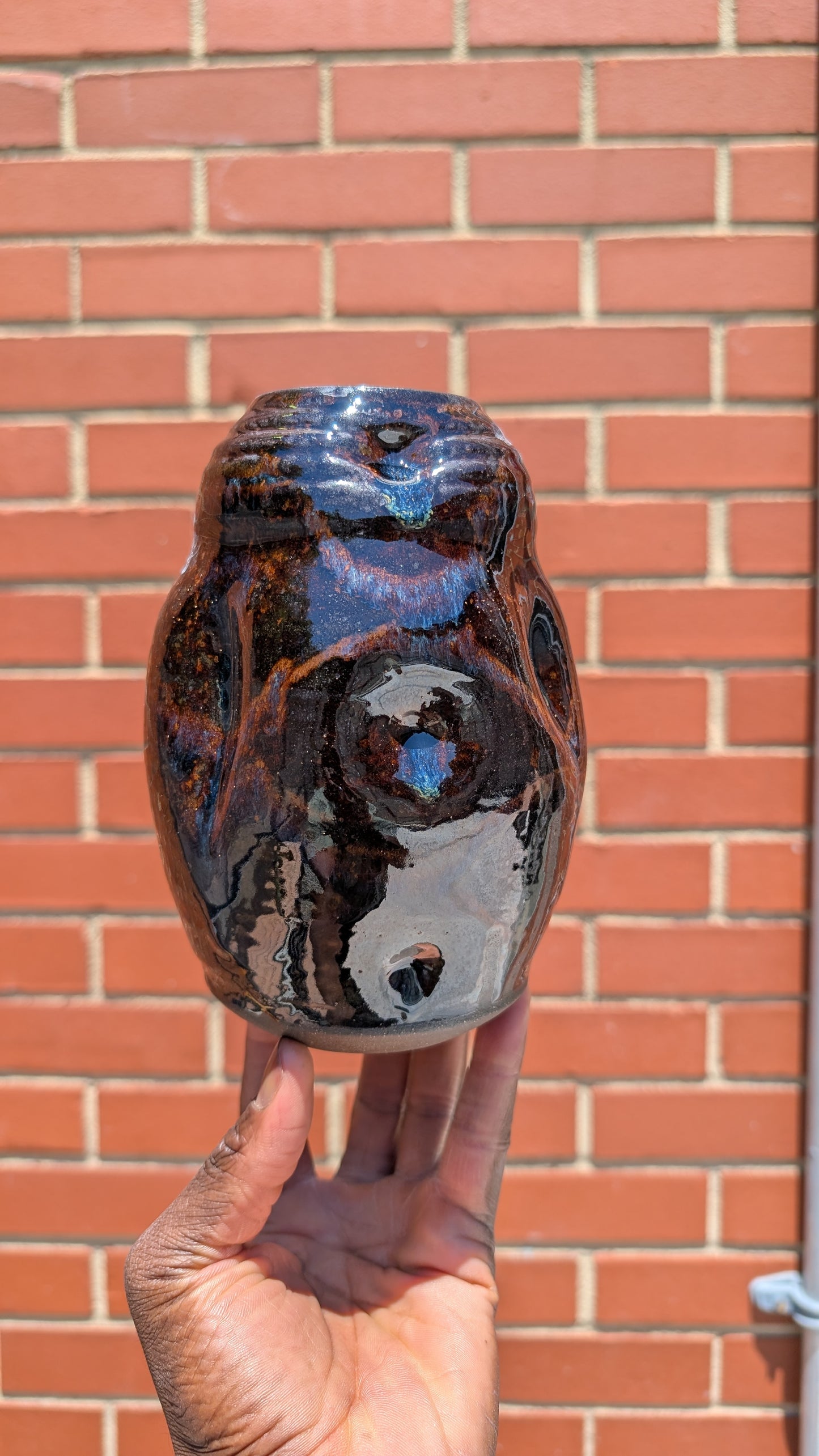 Tall Midnight Ripple Vase