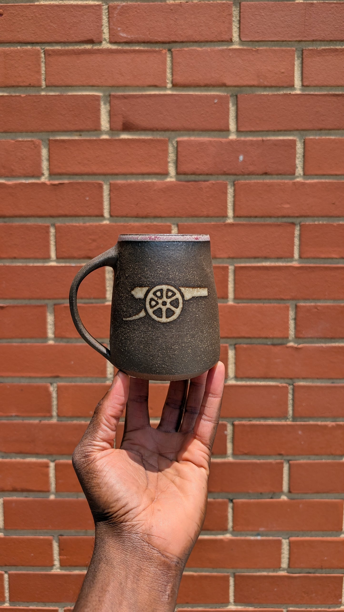 Large Black/White Cannon Mug