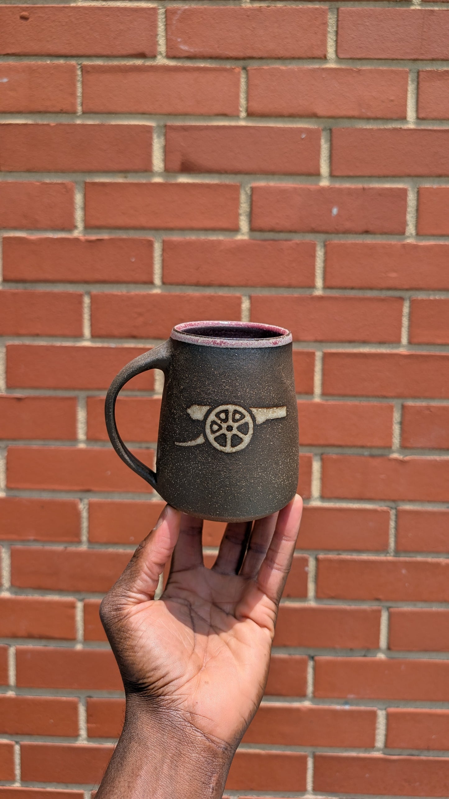 Large Black/White Cannon Mug