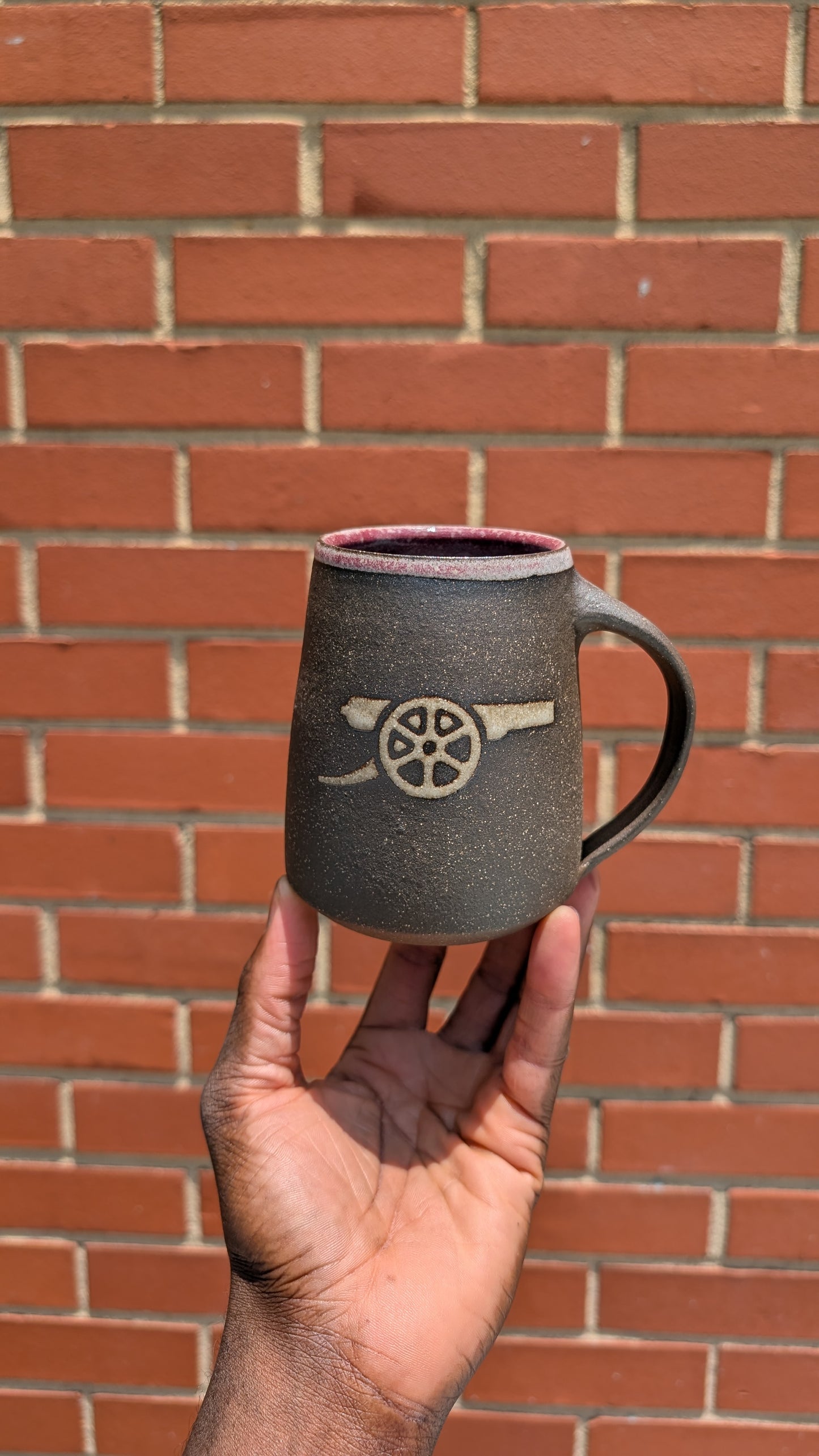 Large Black/White Cannon Mug