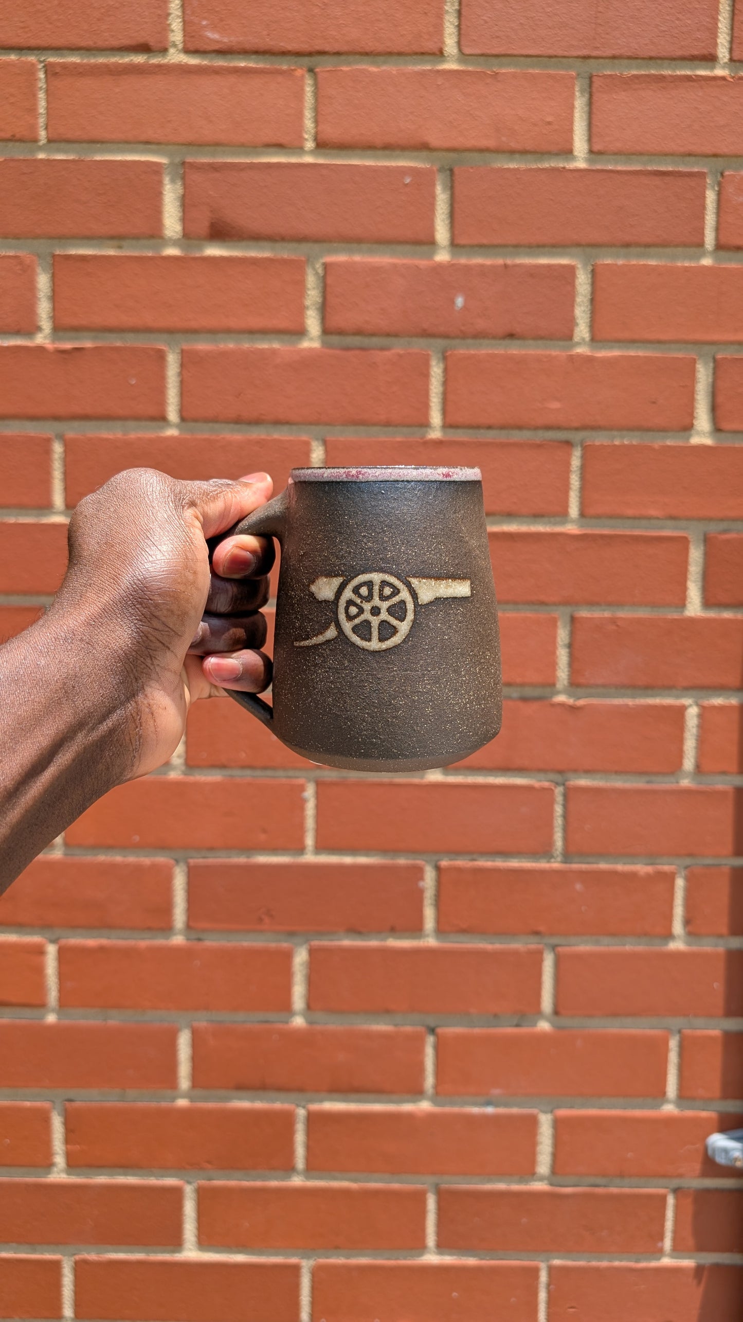 Large Black/White Cannon Mug