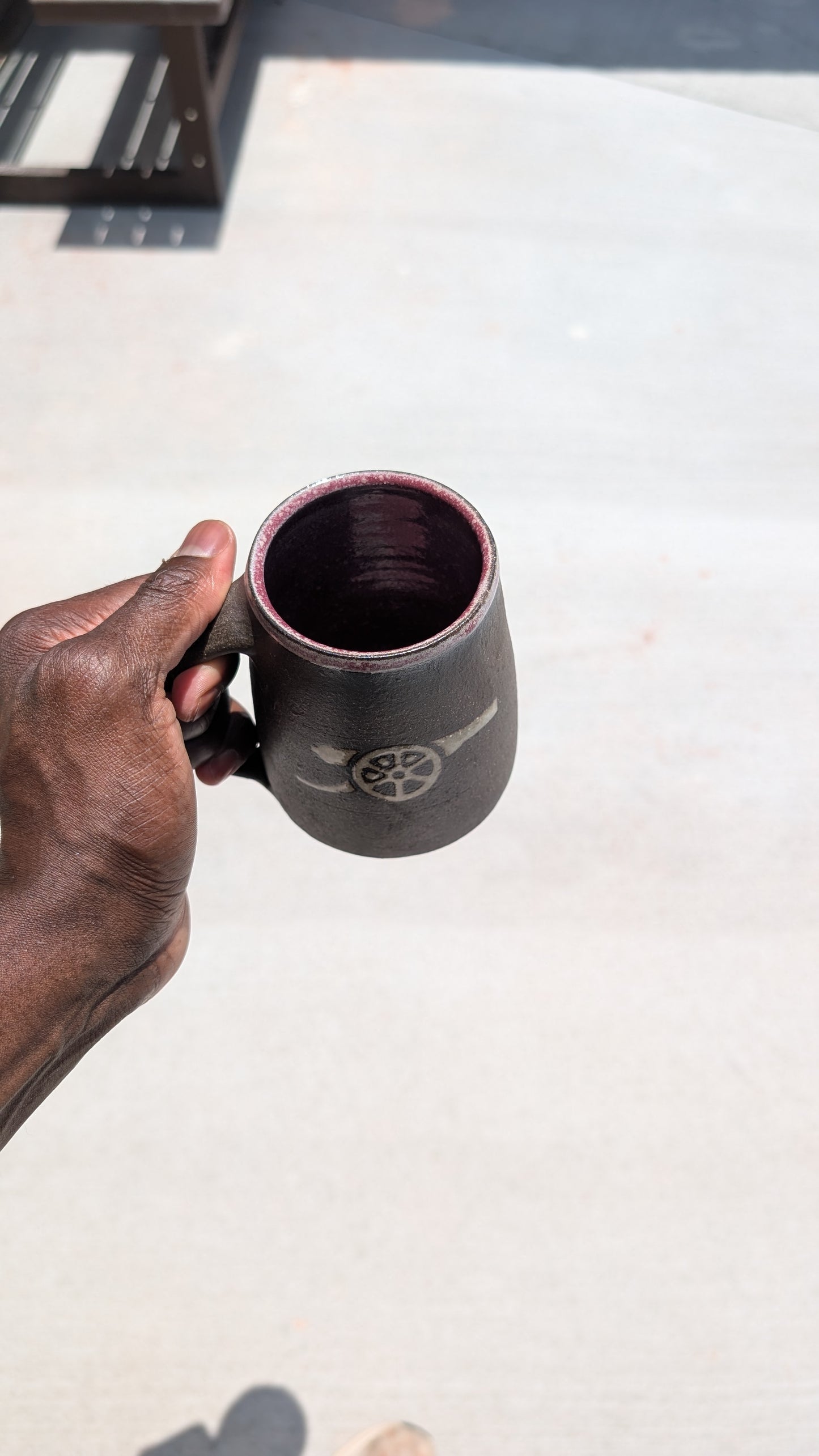 Large Black/White Cannon Mug