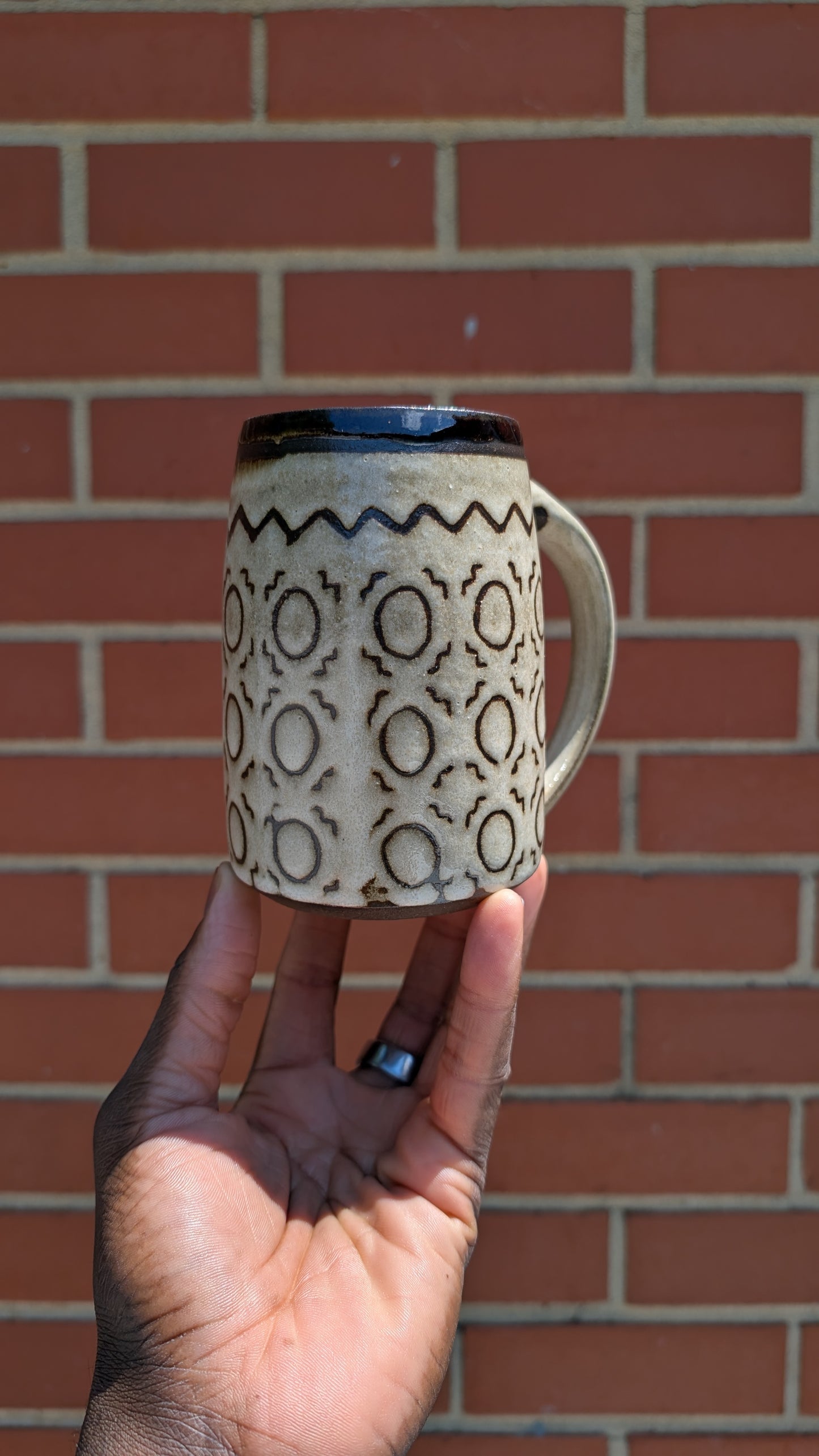 Large Inverted Bogolan Mug