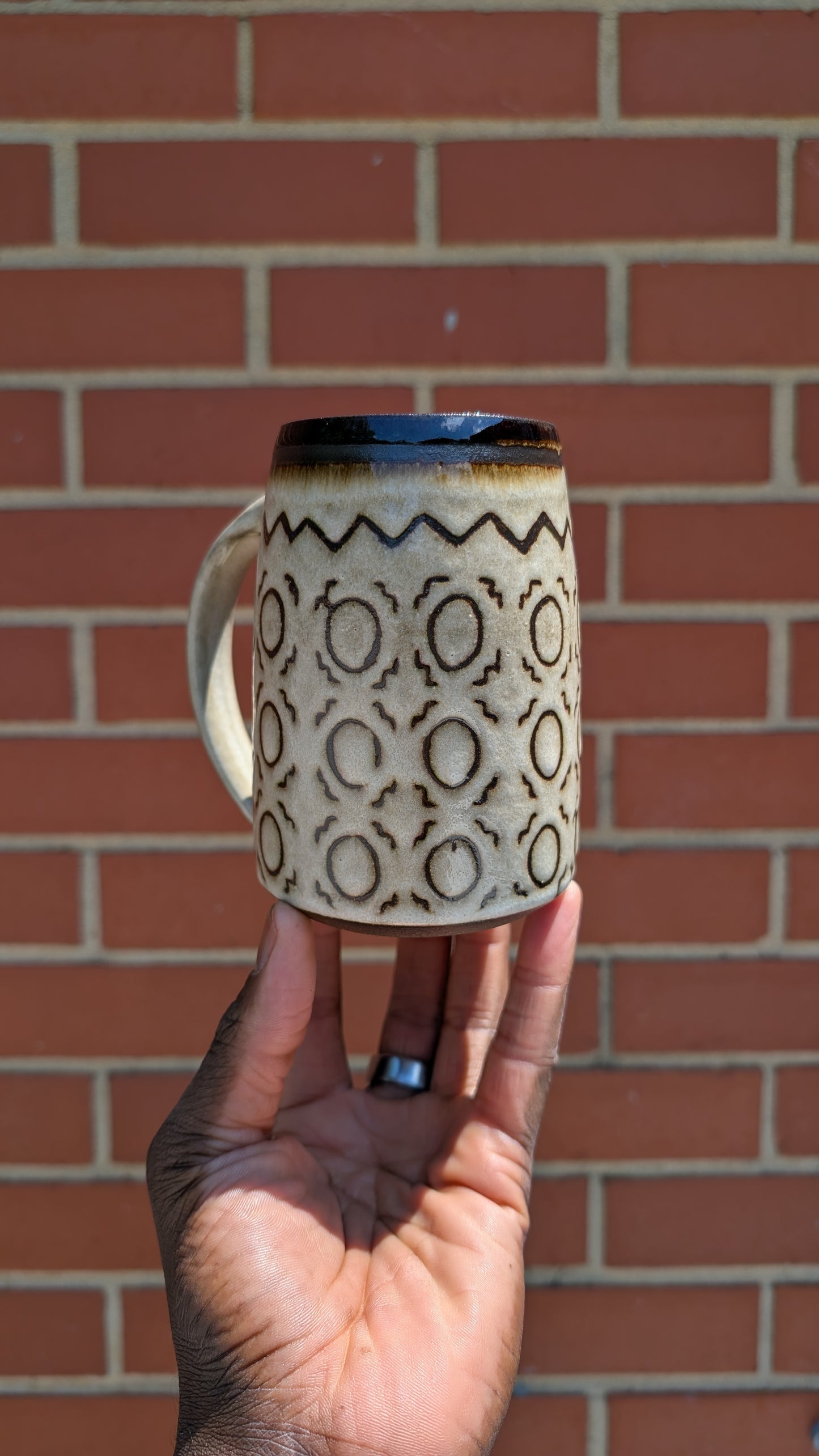 Large Inverted Bogolan Mug