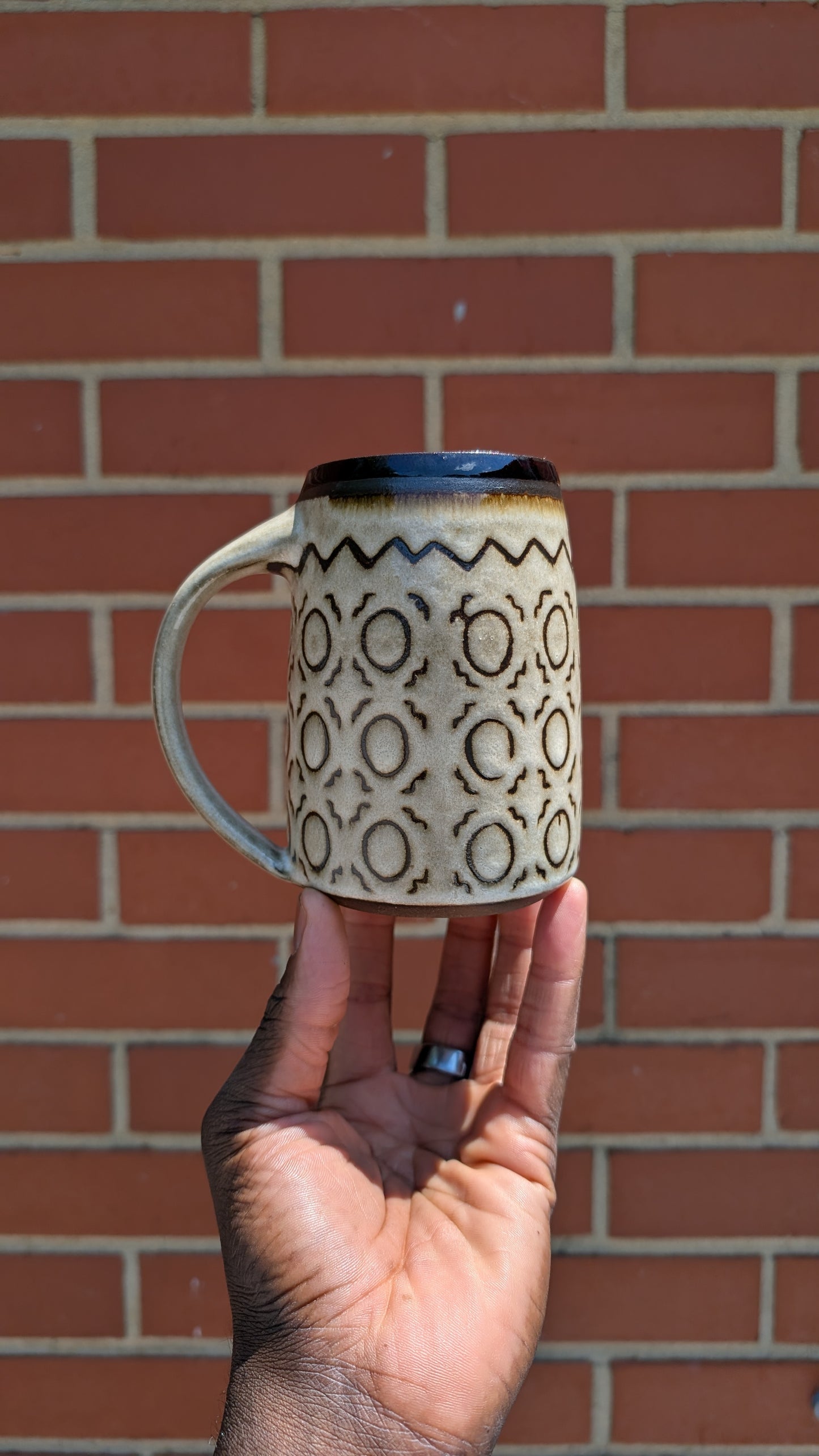 Large Inverted Bogolan Mug