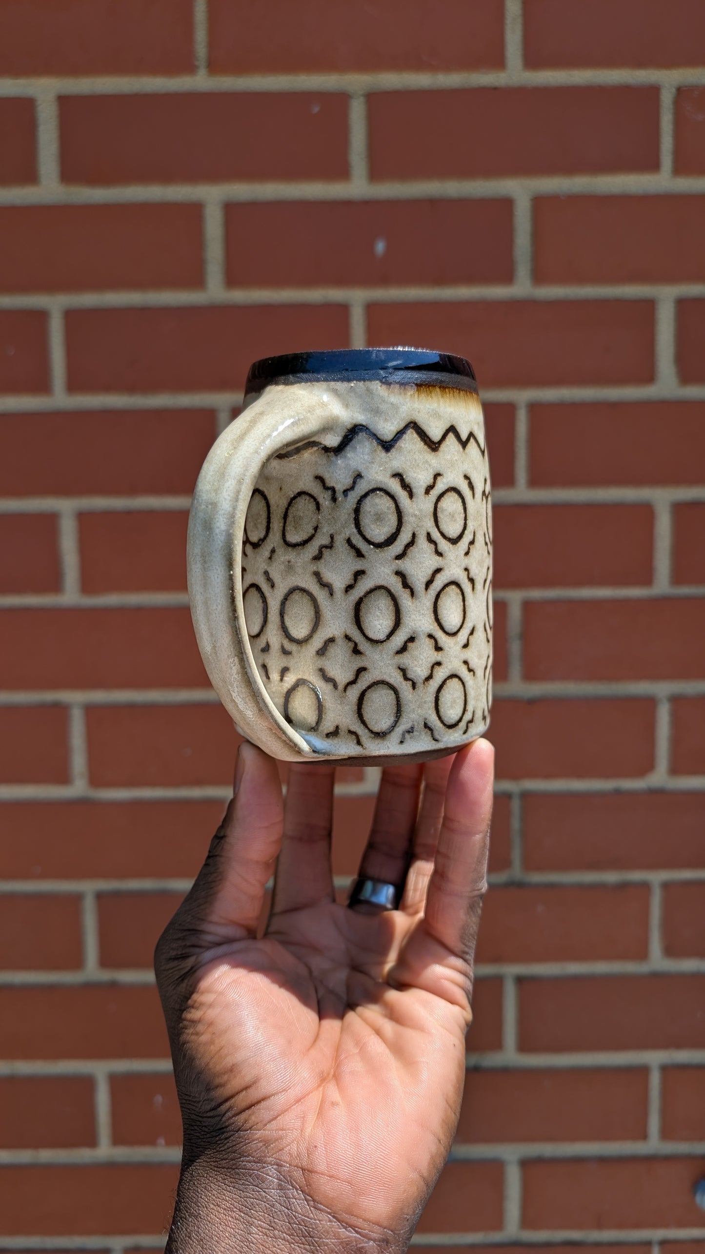 Large Inverted Bogolan Mug
