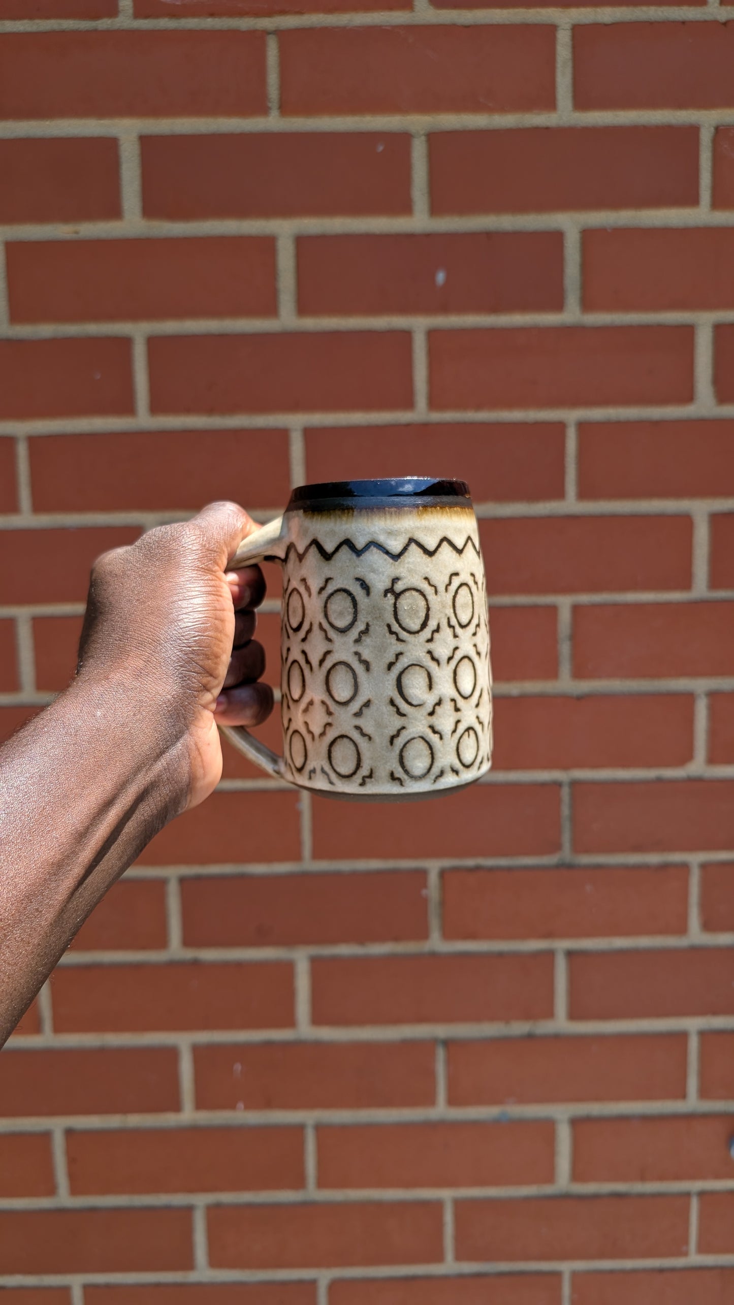Large Inverted Bogolan Mug