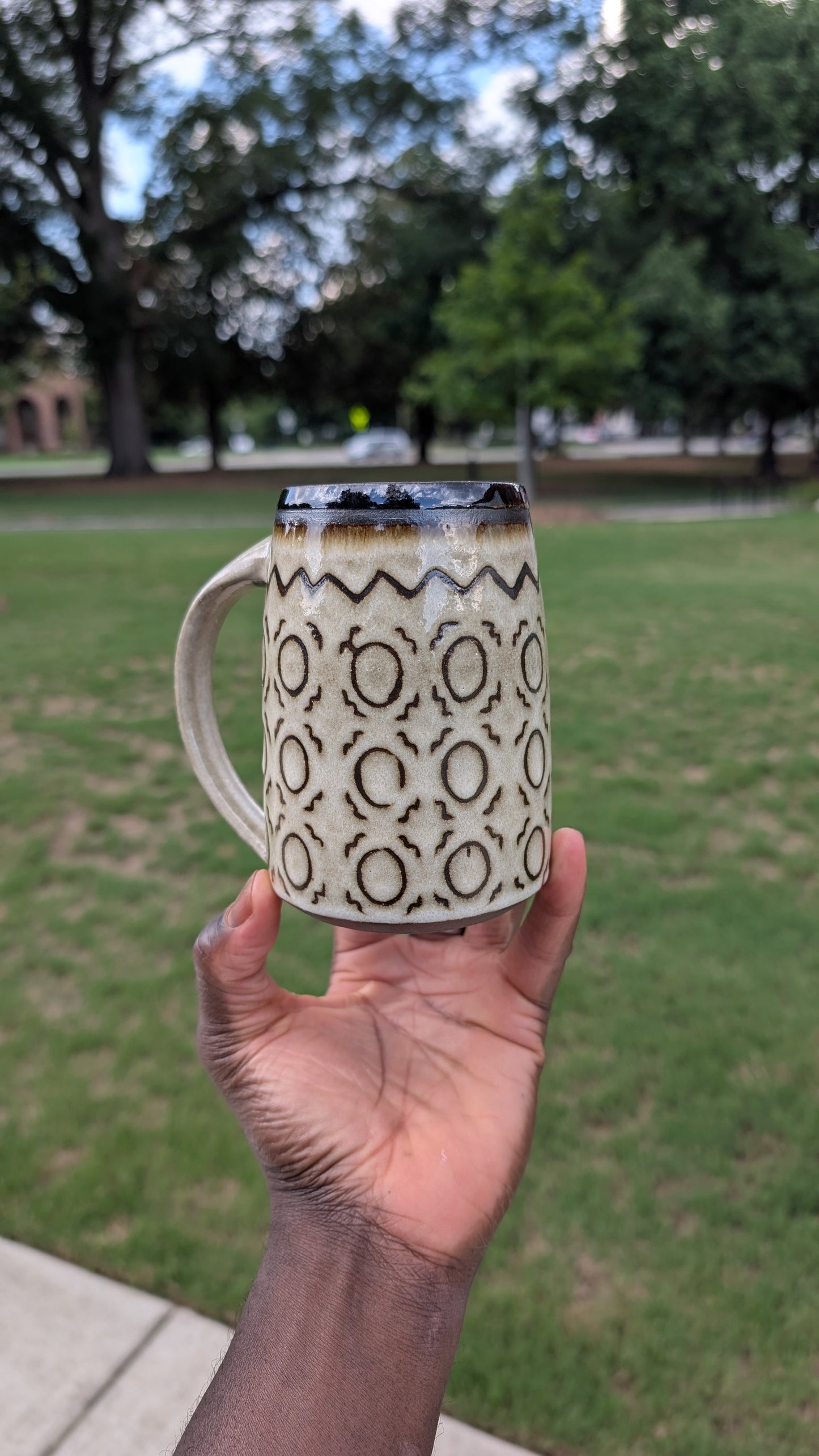 Large Inverted Bogolan Mug
