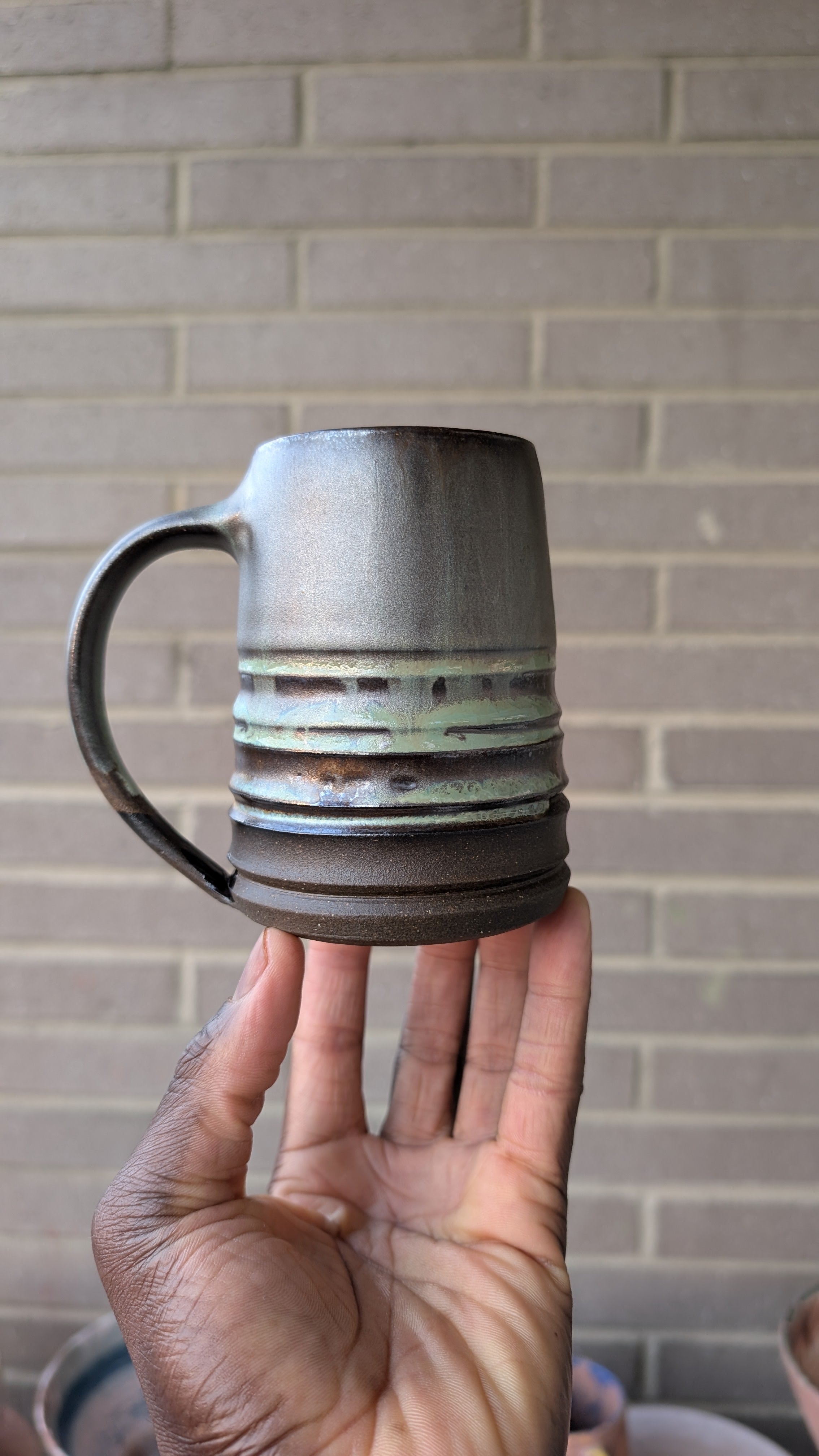 Medium Night Glitch Mug – Eric Debrah Pottery