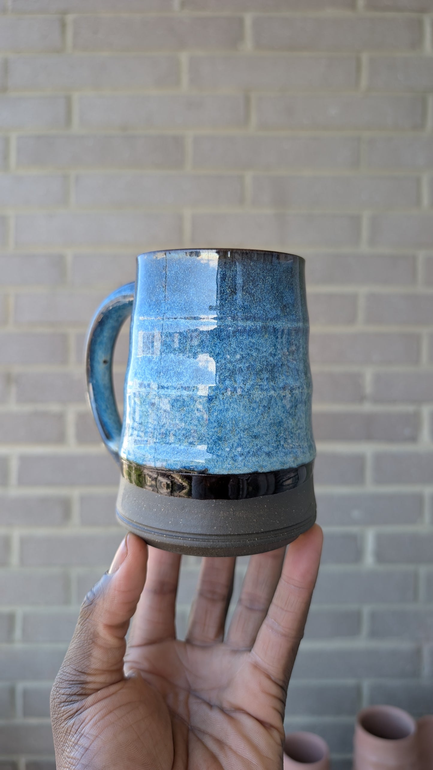Large Blue Cascade Mug