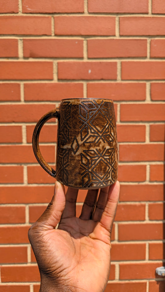 Large diamond pattern mug