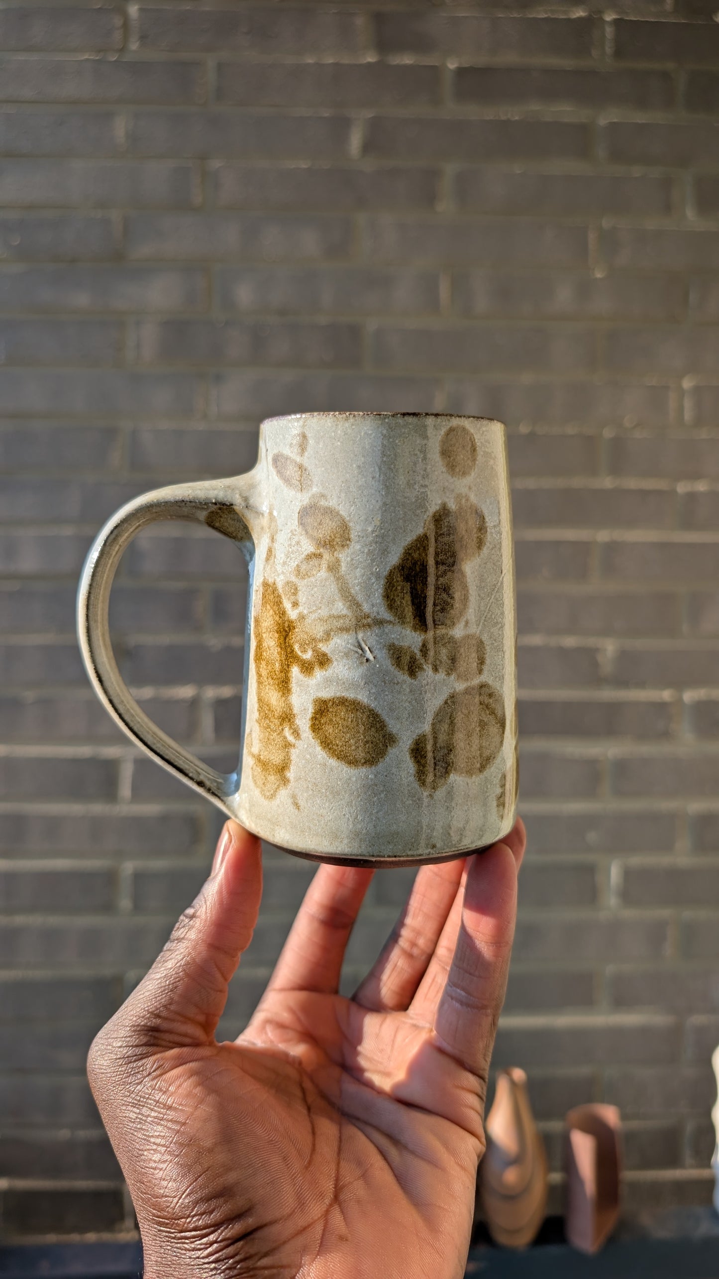 Large White Splotch Mug
