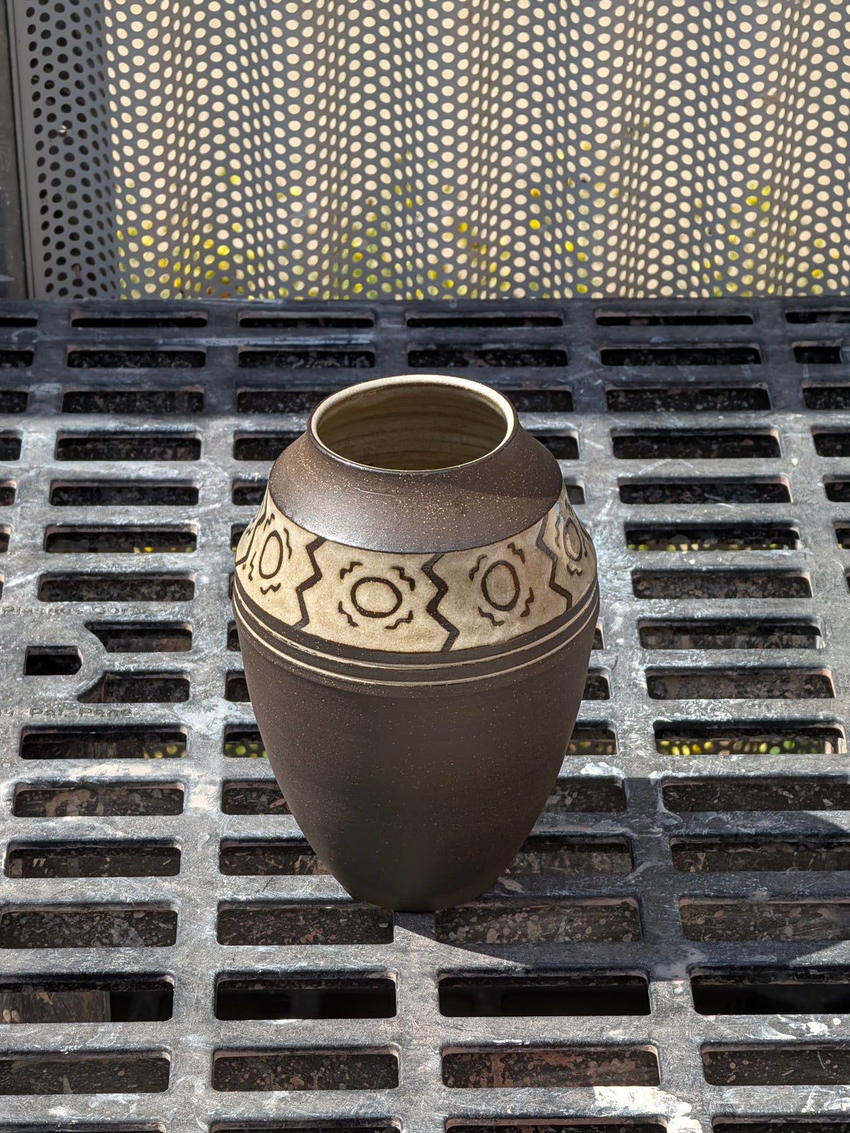 Bogolan Pattern Vase