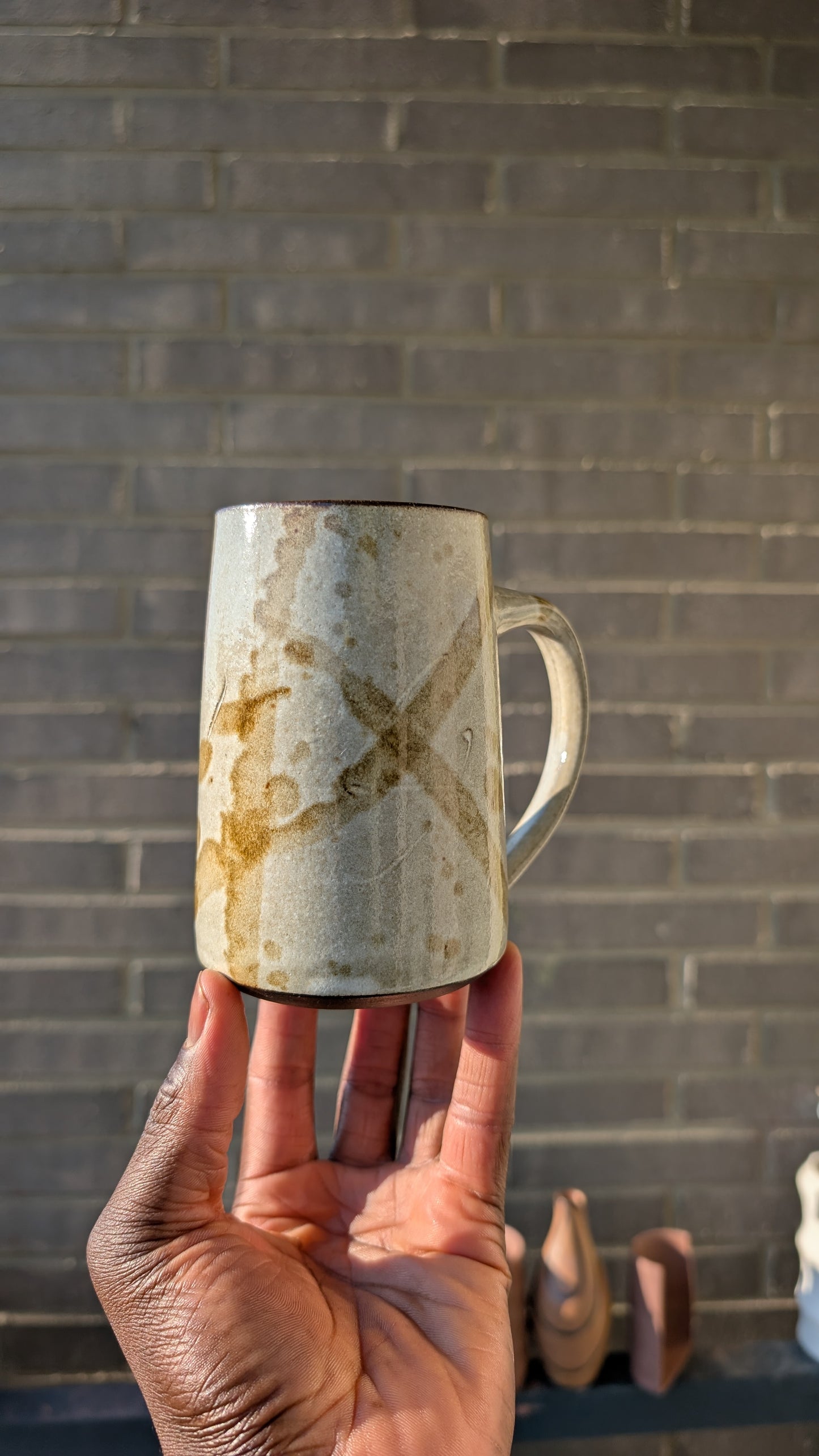 Large White Splotch Mug