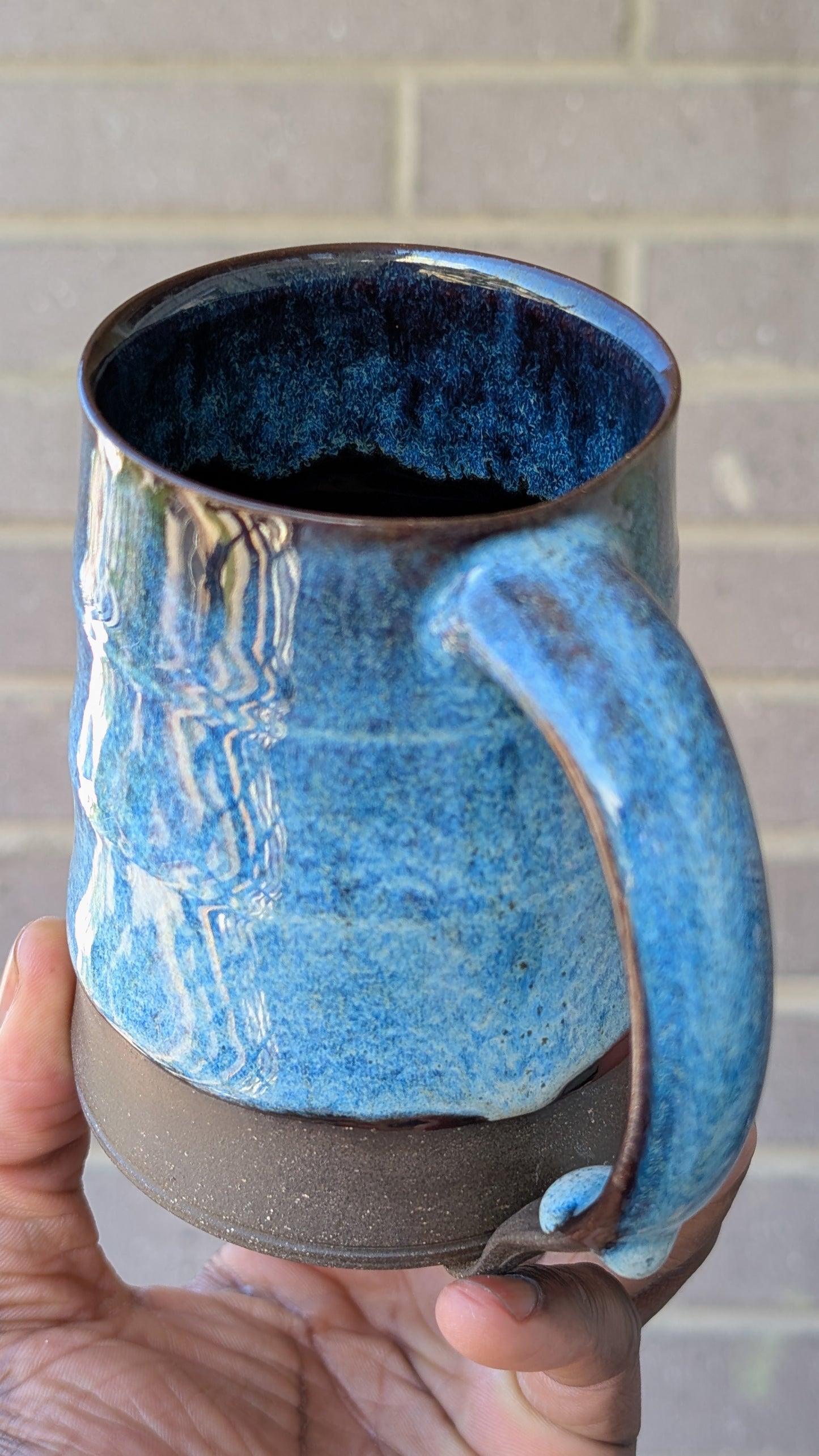Large Blue Cascade Mug