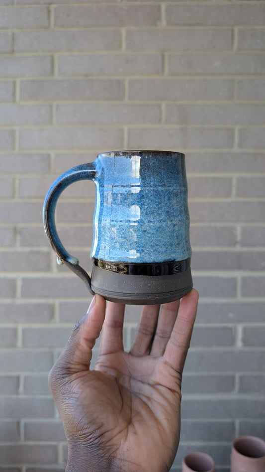 Large Blue Cascade Mug