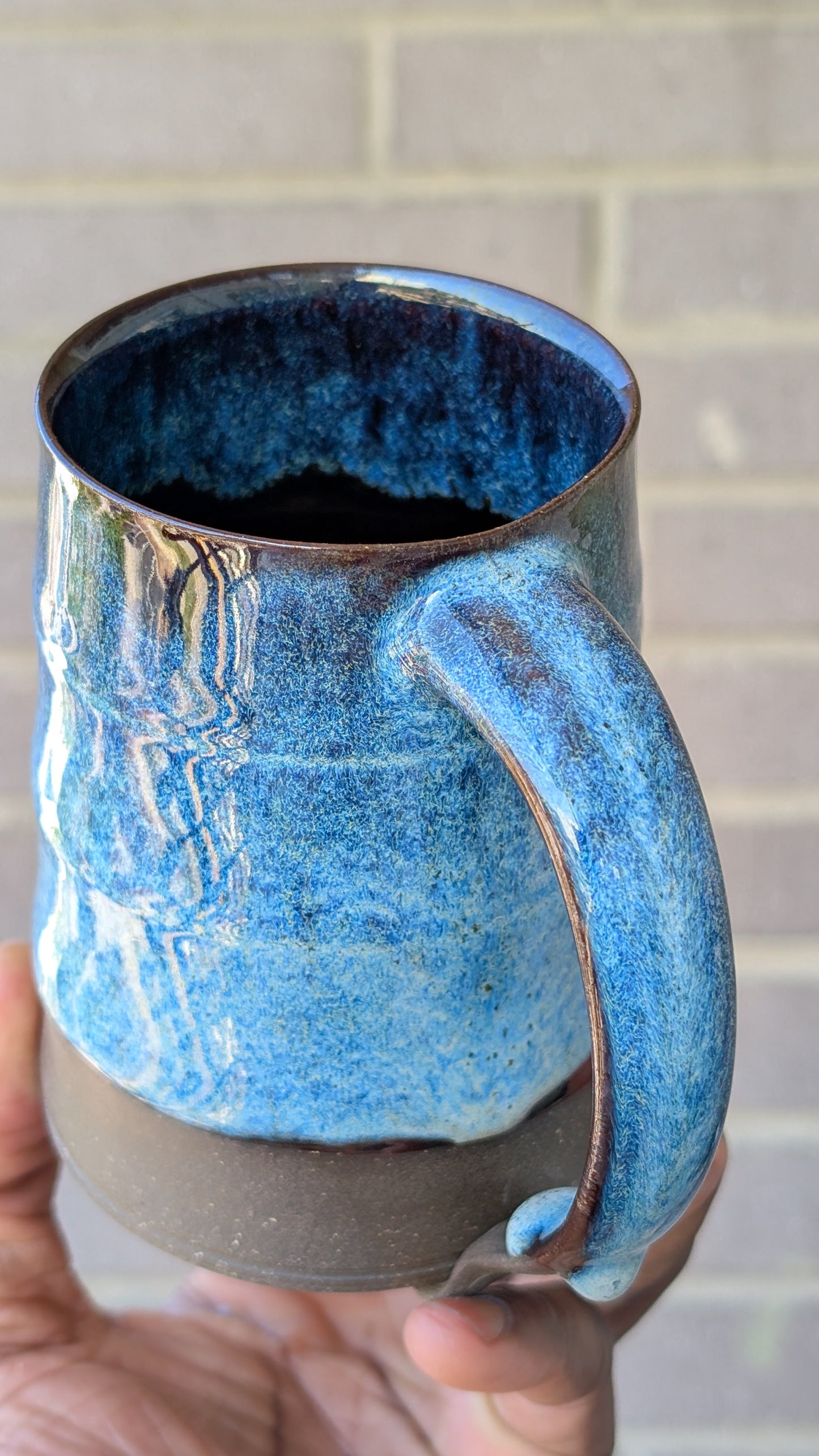 Large Blue Cascade Mug