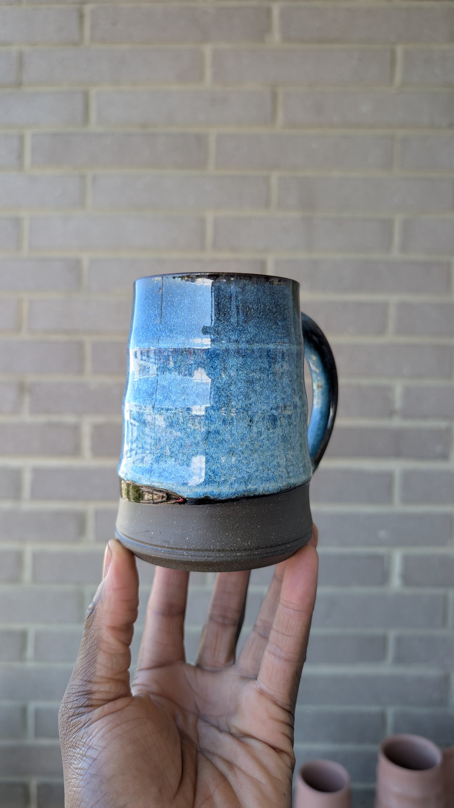Large Blue Cascade Mug