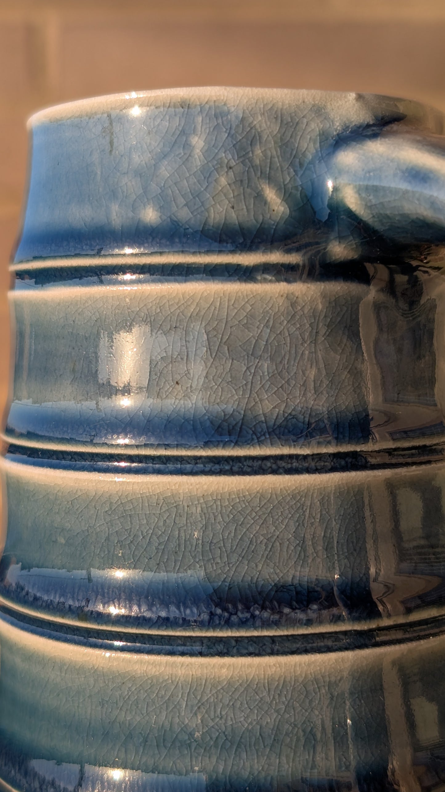 Large Wood Fired Blue Soft Ridges