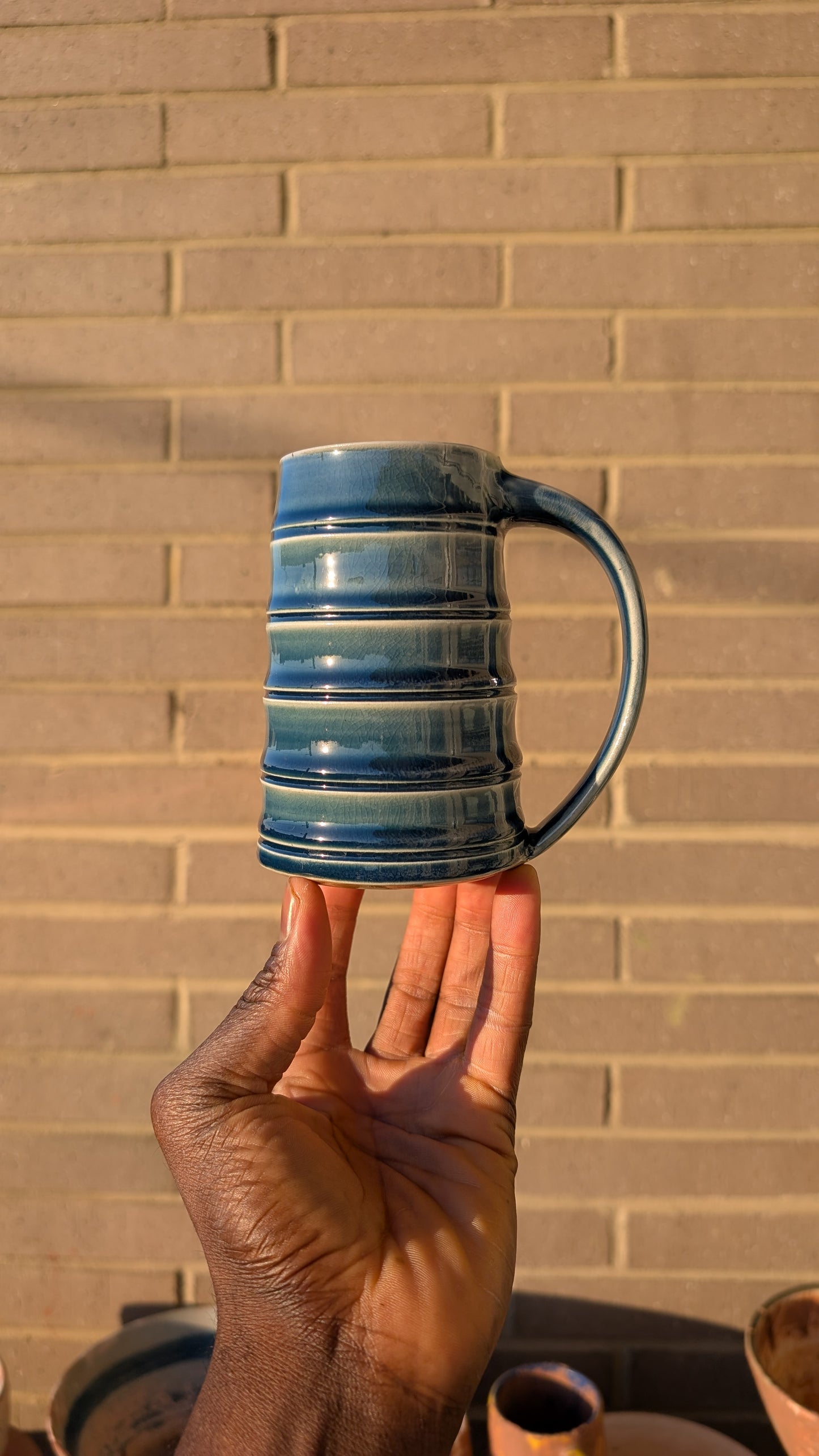 Large Wood Fired Blue Soft Ridges