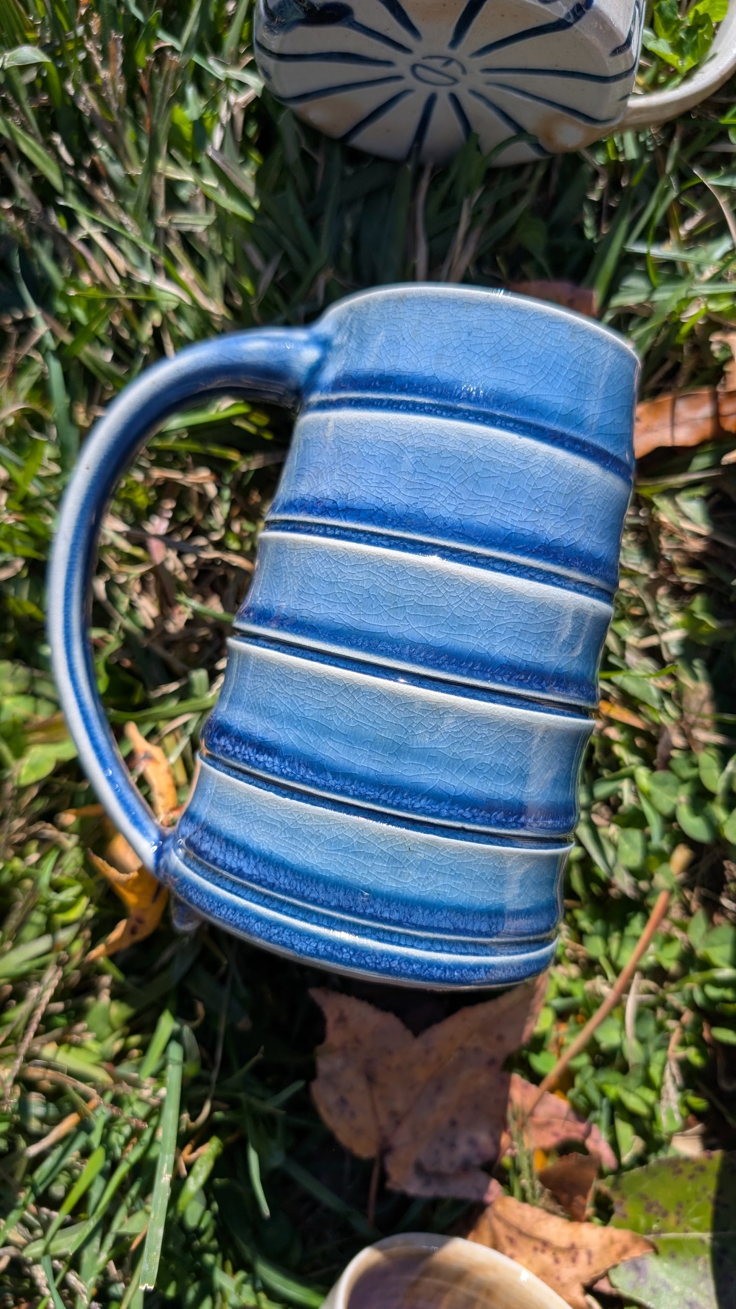 Large Wood Fired Blue Soft Ridges